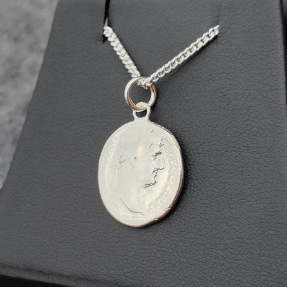 Hadrian Silver Denarius pendant and chain, ancient necklace - VPUKcoins