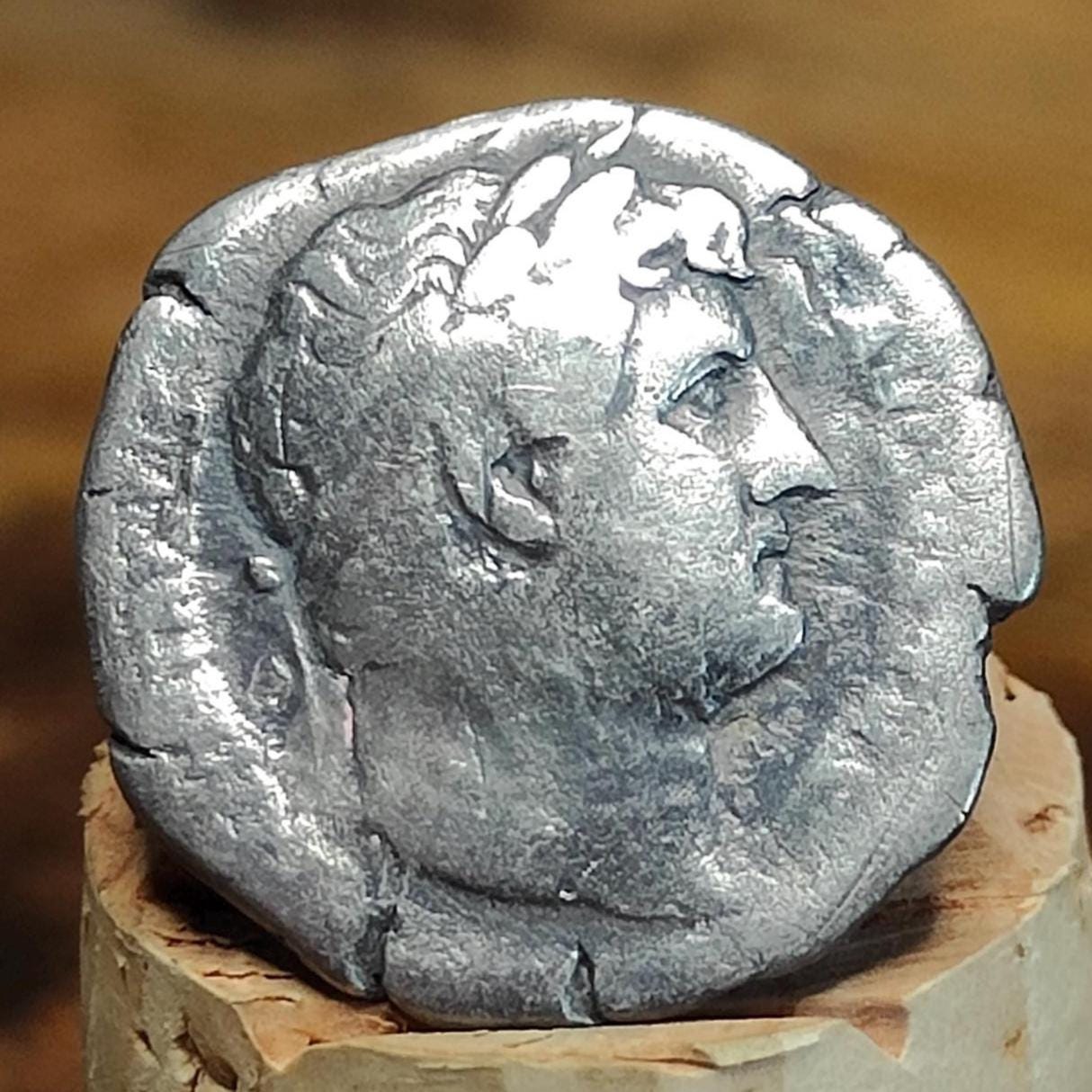 Hadrian Silver Denarius with Abundantia reverse, Ancient roman coin - VPUKcoins