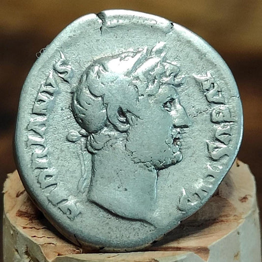 Hadrian Silver Denarius with Roma reverse, Ancient roman coin - VPUKcoins