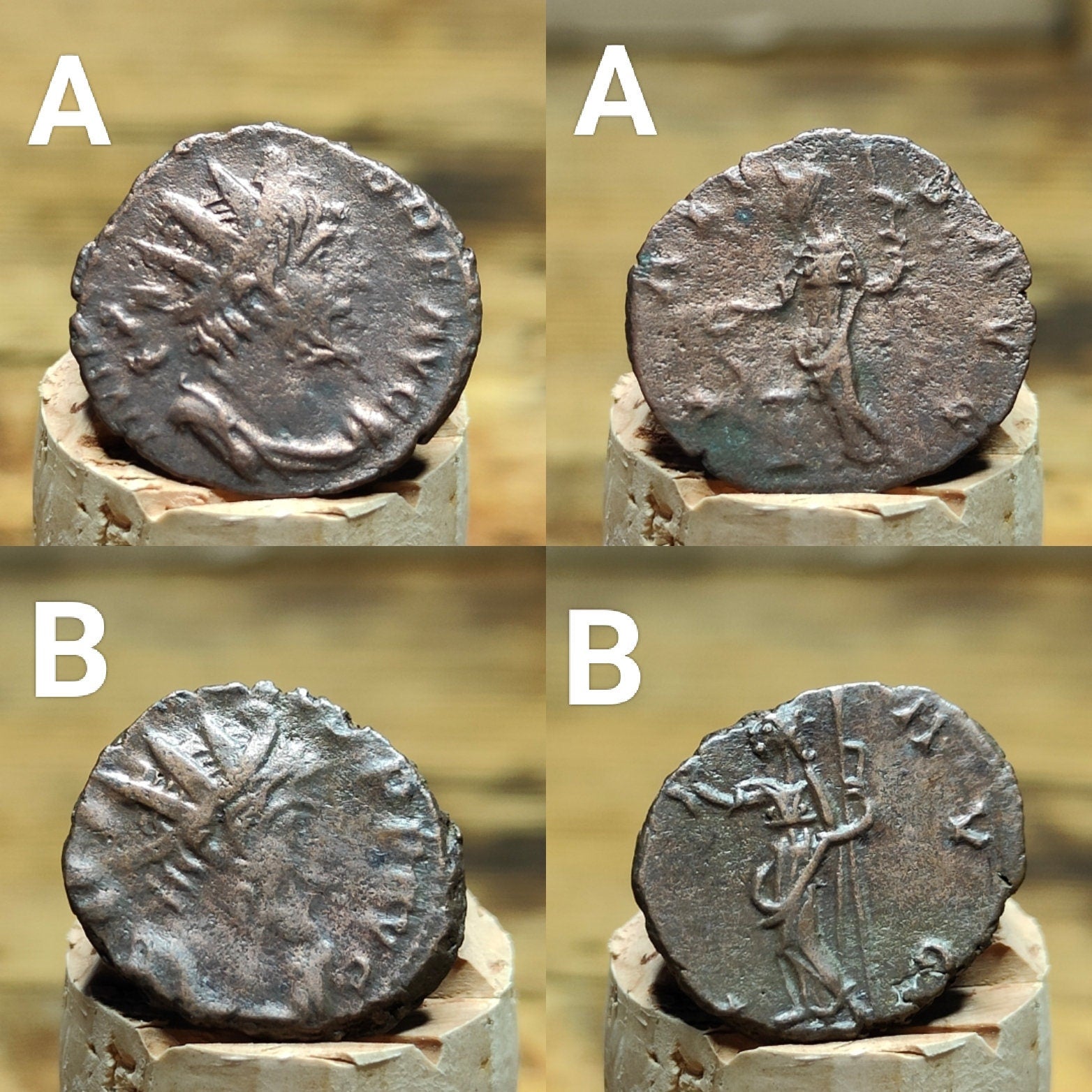 Barbarous Radiate Roman coins AE3, 3rd century ancient Antoninianus