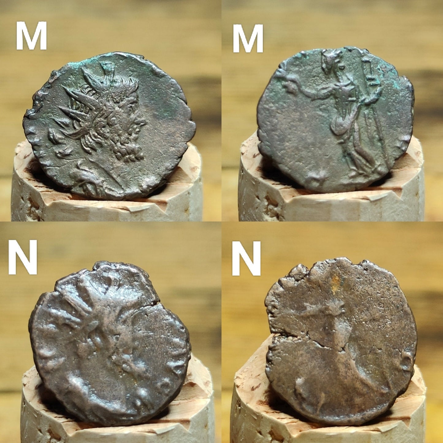 Barbarous Radiate Roman coins AE3, 3rd century ancient Antoninianus