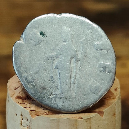 Faustina Silver Denarius with Ceres reverse, Ancient roman coin