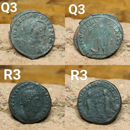 Very Fine Roman coins, 4th century ancient Nummus