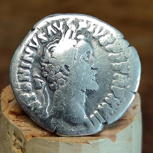 Antoninus Pius Silver Denarius with Pax reverse, Ancient roman coin