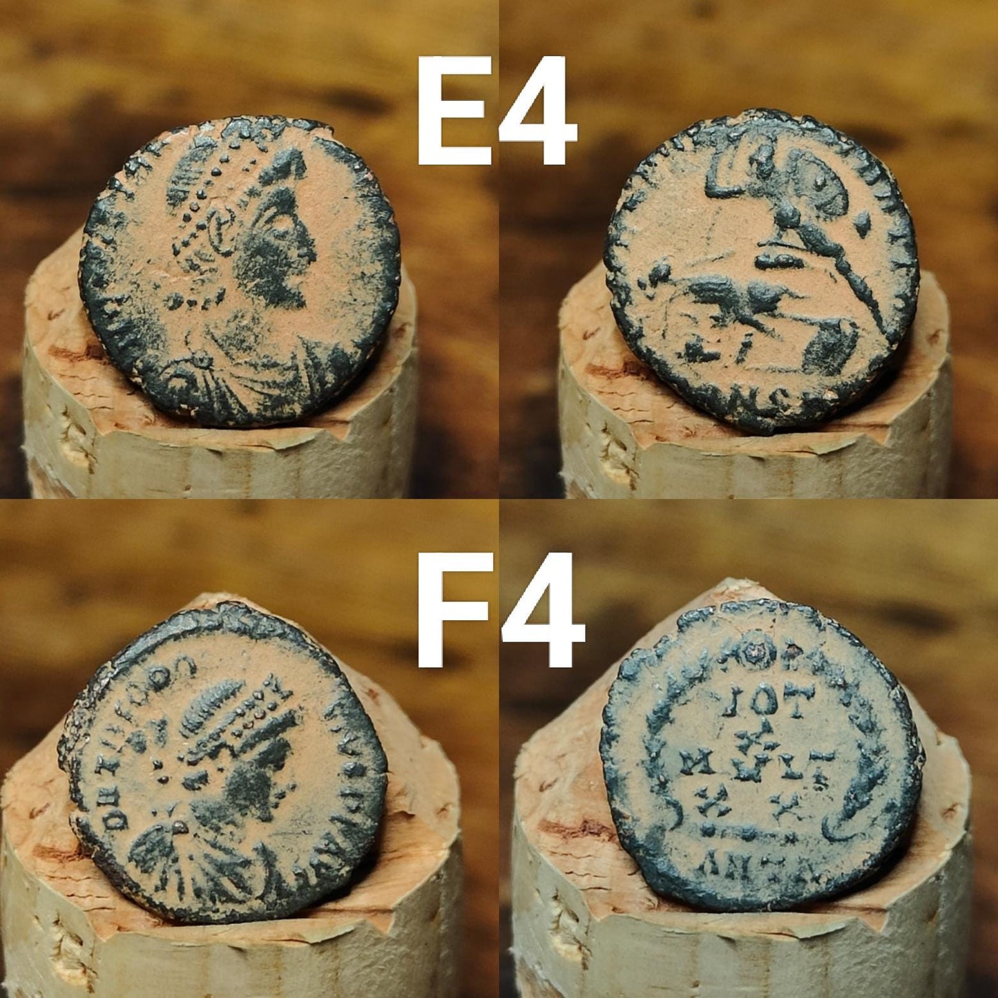 Very Fine Roman coins, 4th century ancient Nummus