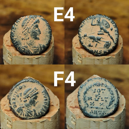 Very Fine Roman coins, 4th century ancient Nummus