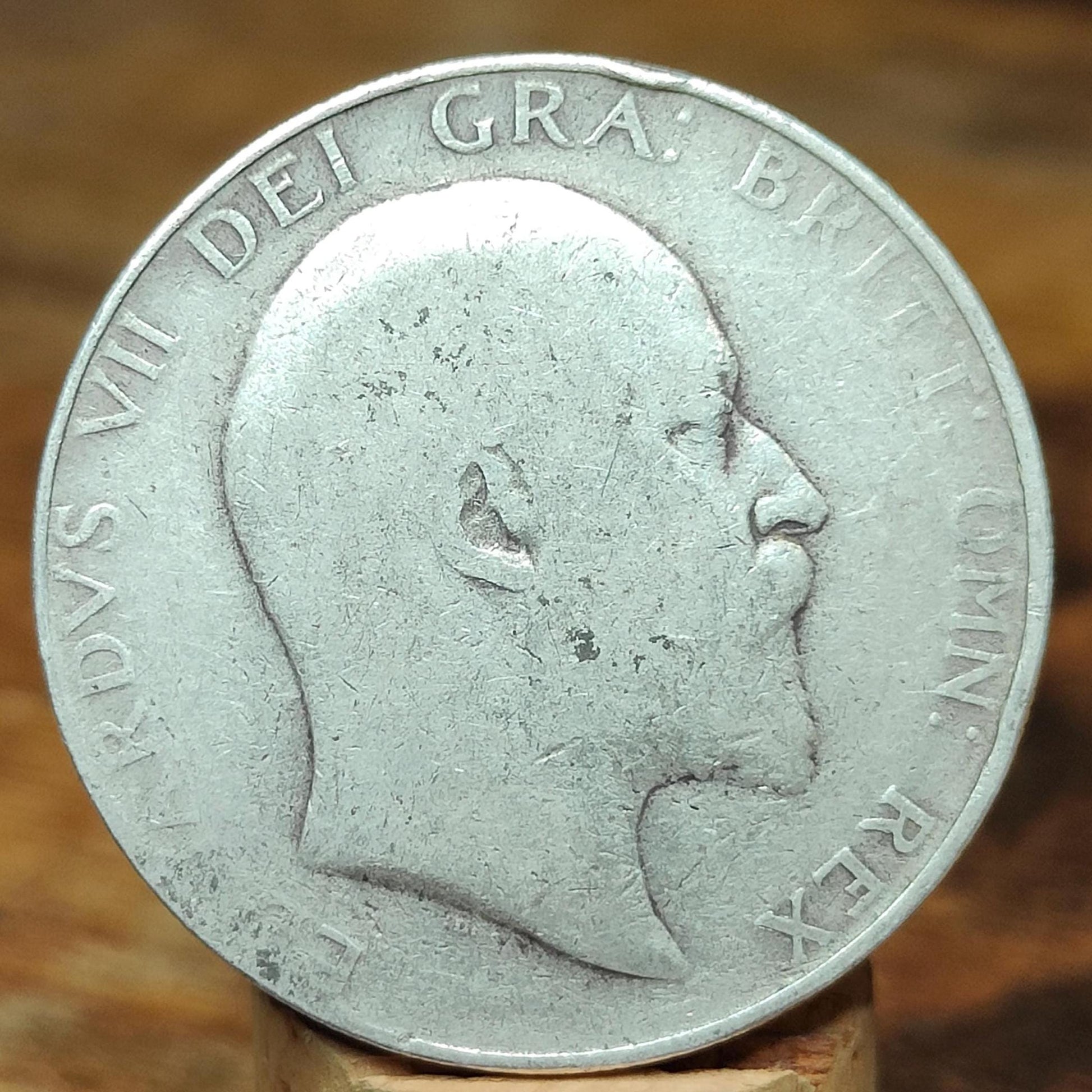 1907 King Edward VII Silver Halfcrown Coin