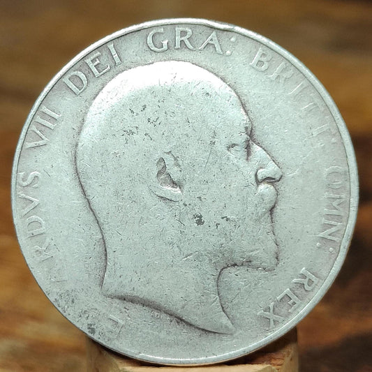 1907 King Edward VII Silver Halfcrown Coin