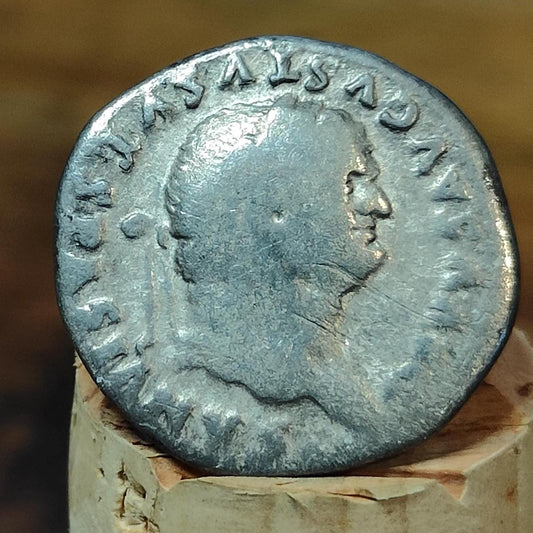 Titus Silver Denarius with Victory reverse, Ancient roman coin