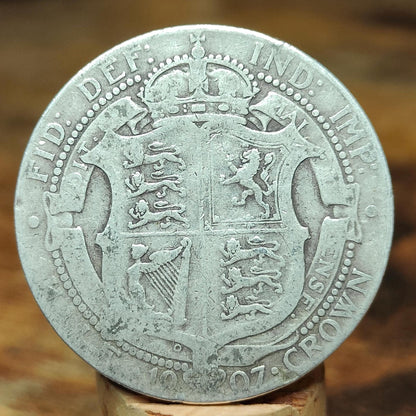 1907 King Edward VII Silver Halfcrown Coin