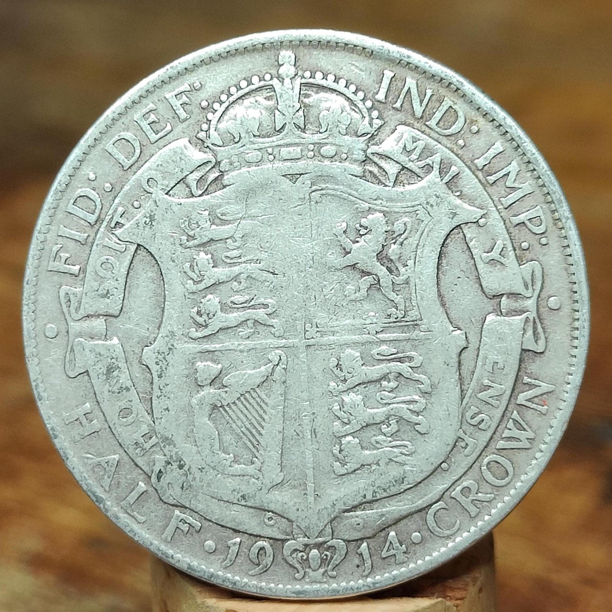 1914 King George V Silver Halfcrown Coin