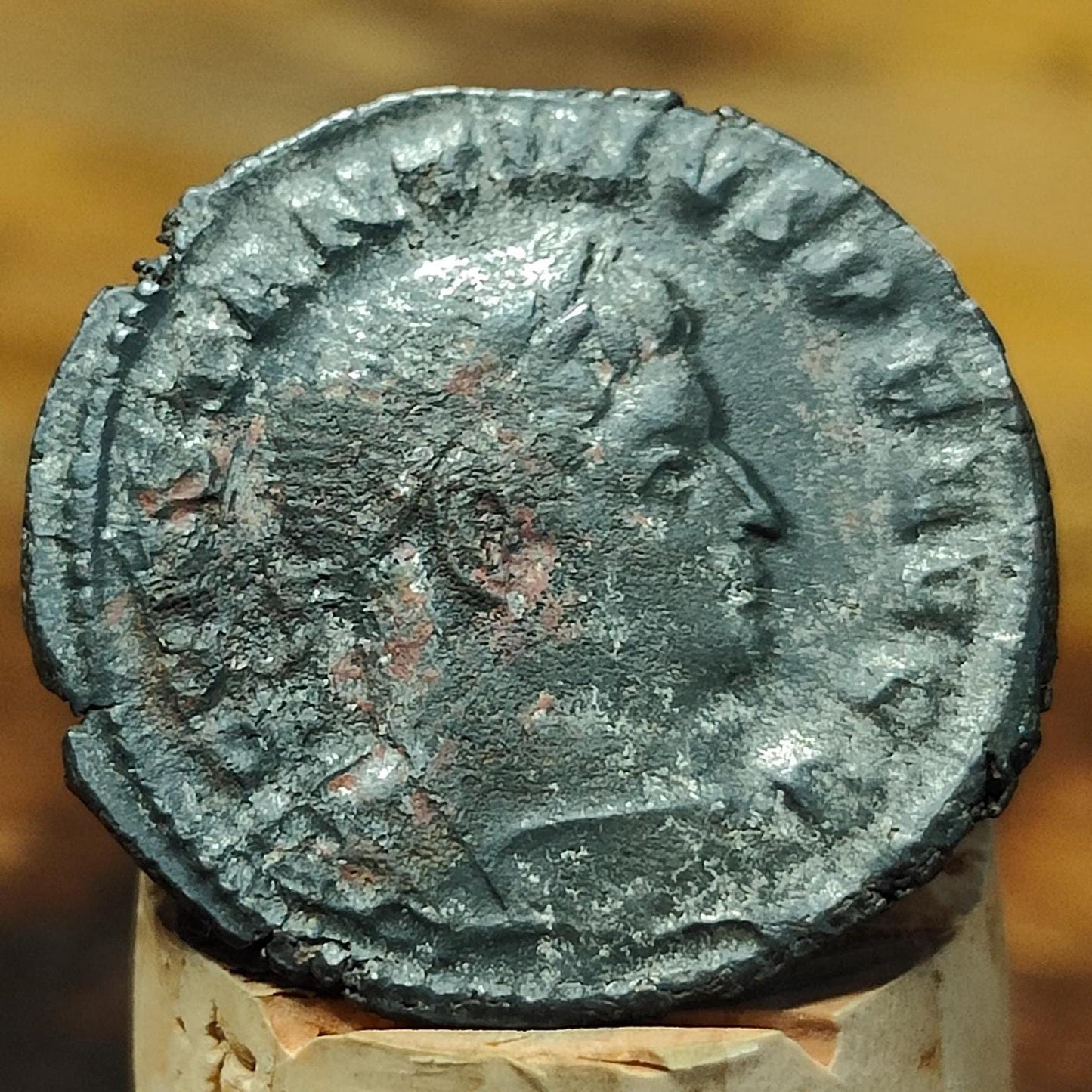 Constantine the great Roman coin with sun god reverse, 4th century ancient nummus AE2