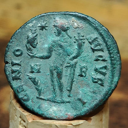 Galerius Maximianus Roman coin, high grade ancient Follis with god Genius reverse