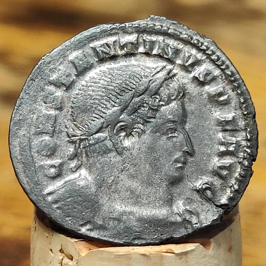 Constantine the great Roman coin with sun god reverse, 4th century ancient nummus AE2