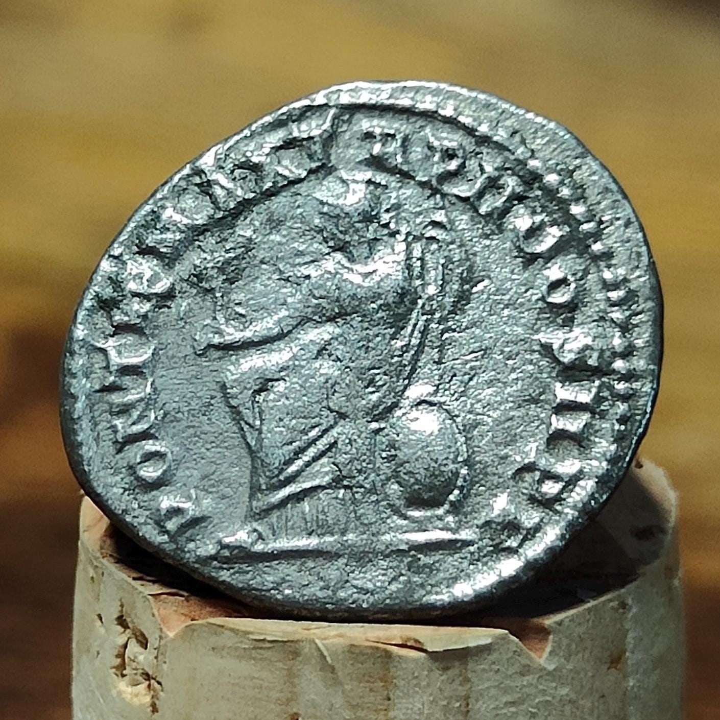 Severus Alexander Silver Denarius, Ancient roman coin with Roma reverse