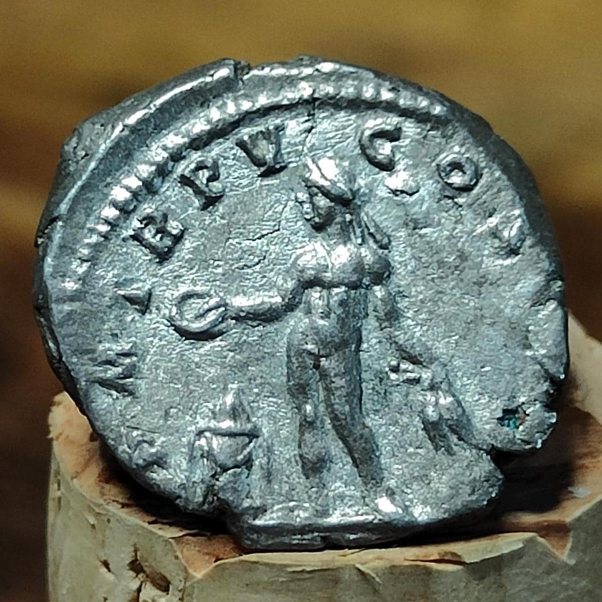 Septimius Severus Silver Denarius with Genius reverse, Ancient roman coin