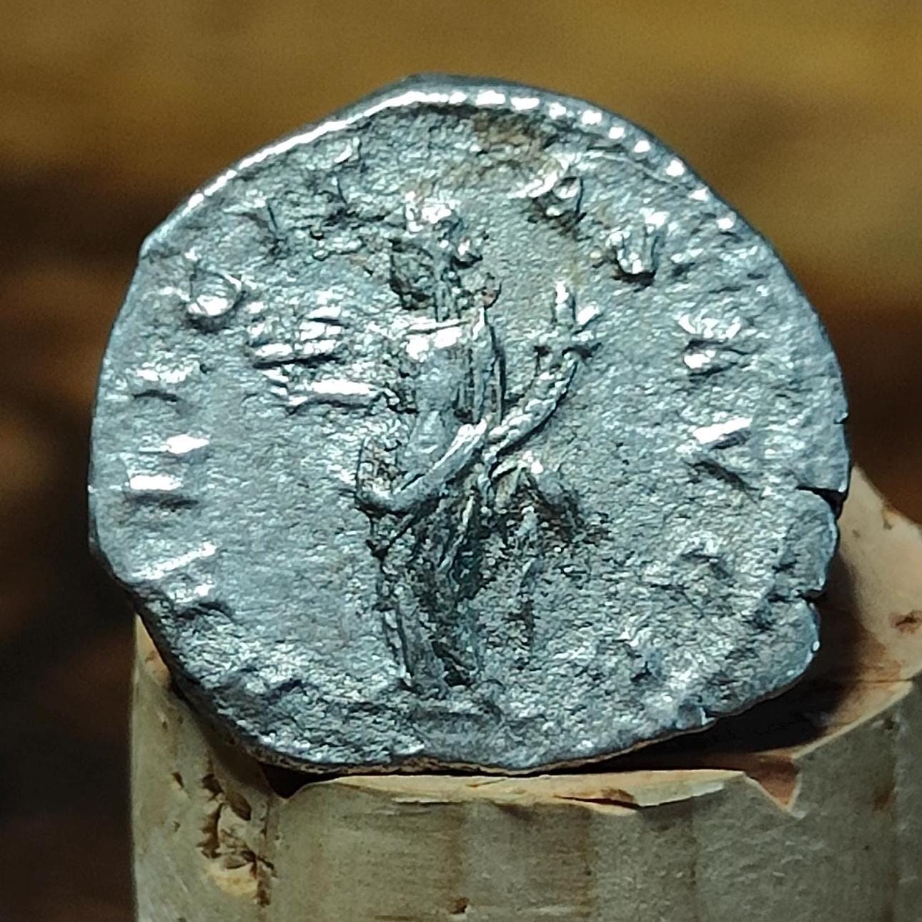 Geta Silver Denarius with Felicitas reverse, Ancient roman coin