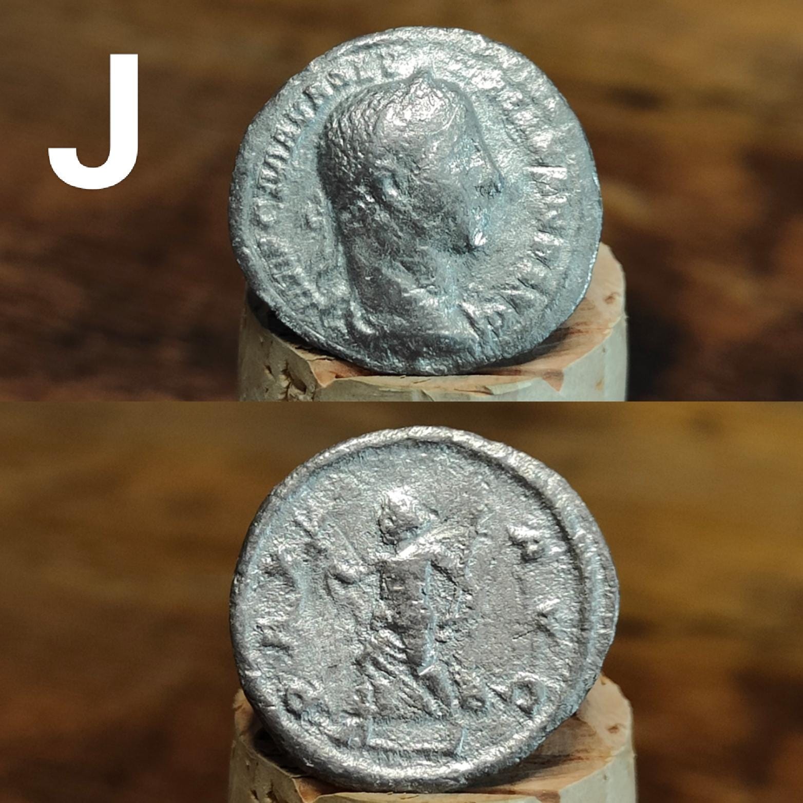 Authentic Roman silver Denarii featuring emperor of Rome, 1800 years old!