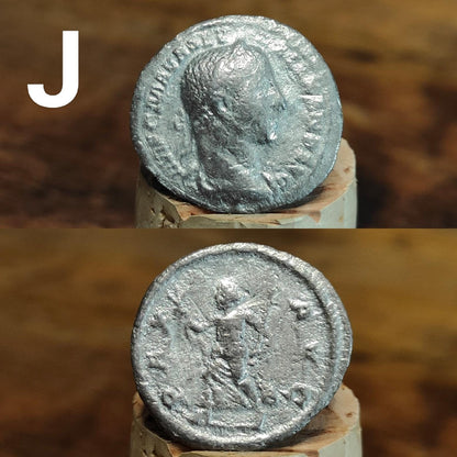 Authentic Roman silver Denarii featuring emperor of Rome, 1800 years old!