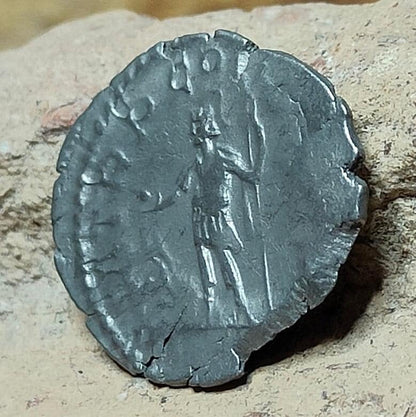 Postumus Silver Antoninianus, very fine ancient roman double denarius coin