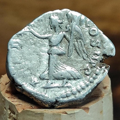Septimius Severus with Victory reverse Silver Denarius, Ancient roman coin