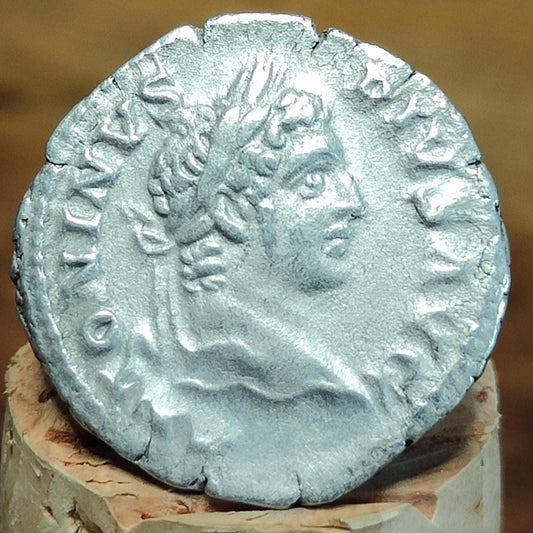 Caracalla Silver Denarius with Mars reverse, Ancient roman coin