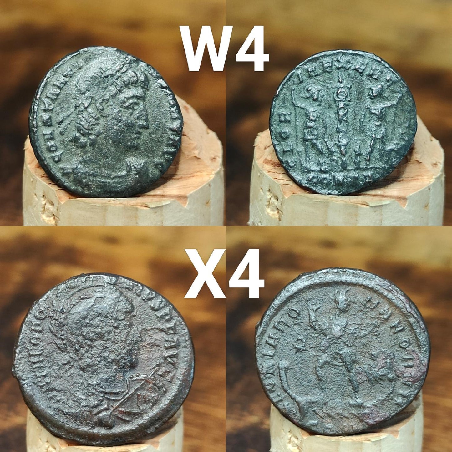 Very Fine Roman coins, 4th century ancient Nummus