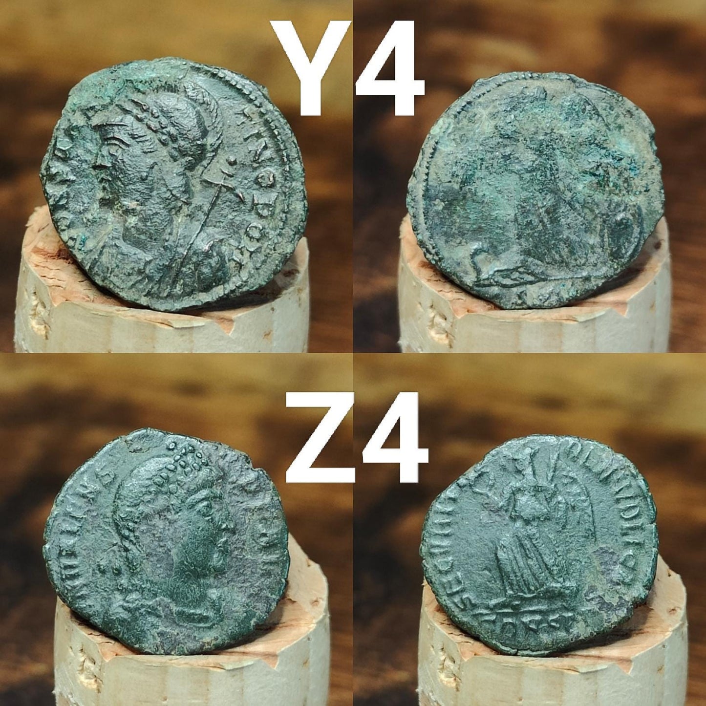 Very Fine Roman coins, 4th century ancient Nummus