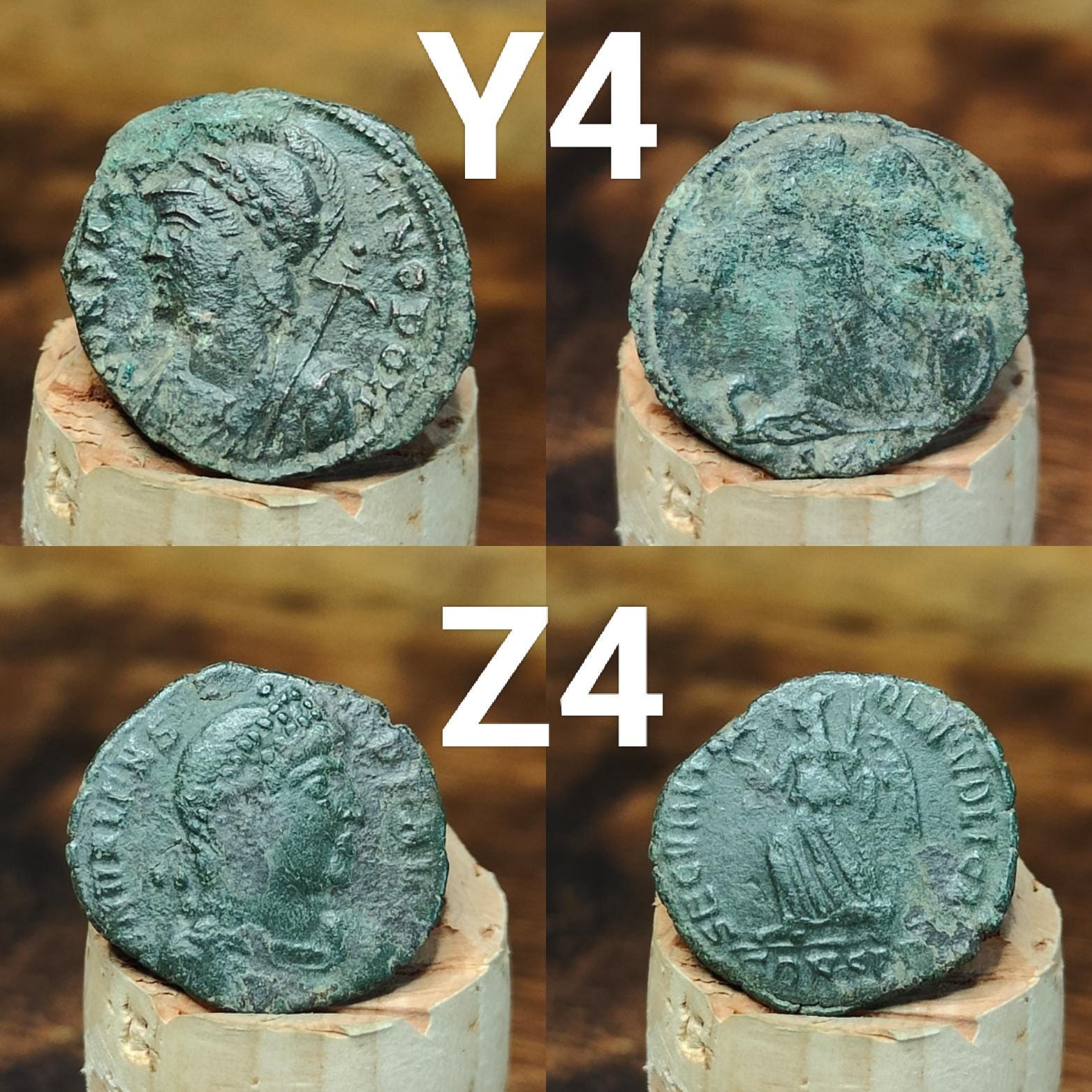 Very Fine Roman coins, 4th century ancient Nummus