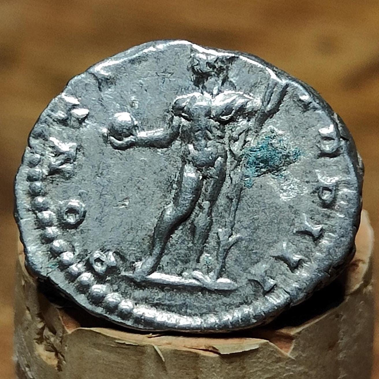 Caracalla Silver Denarius, Ancient roman coin with Sol reverse