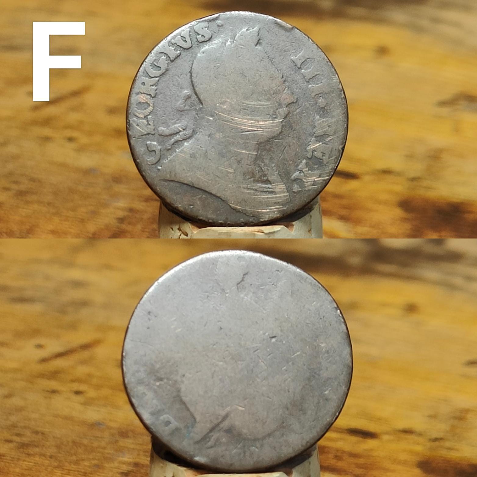 Georgian copper halfpennies / US colonial coin