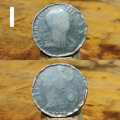 Georgian copper halfpennies / US colonial coin