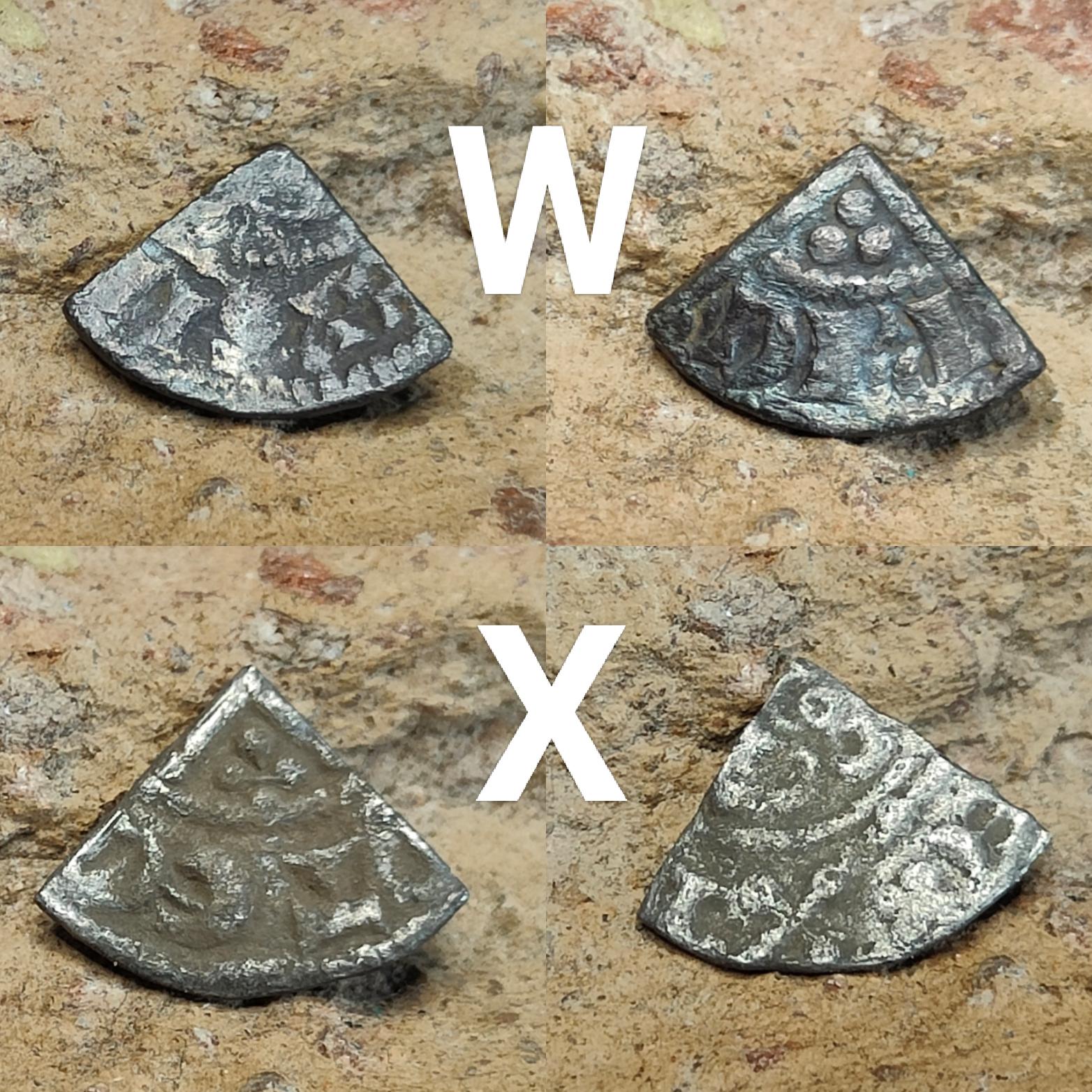 Medieval Silver Coin UK / Henry III voided long cross cut quarter farthing