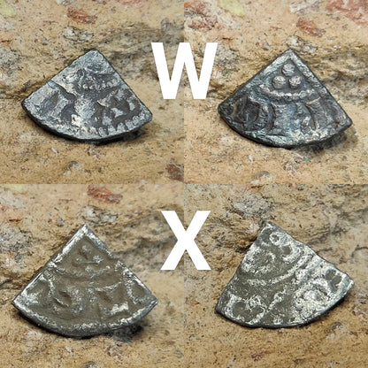 Medieval Silver Coin UK / Henry III voided long cross cut quarter farthing