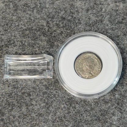 Coin Capsule Display case with stand and foam gasket