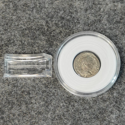 Coin Capsule Display case with stand and foam gasket