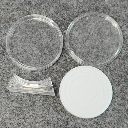 Coin Capsule Display case with stand and foam gasket