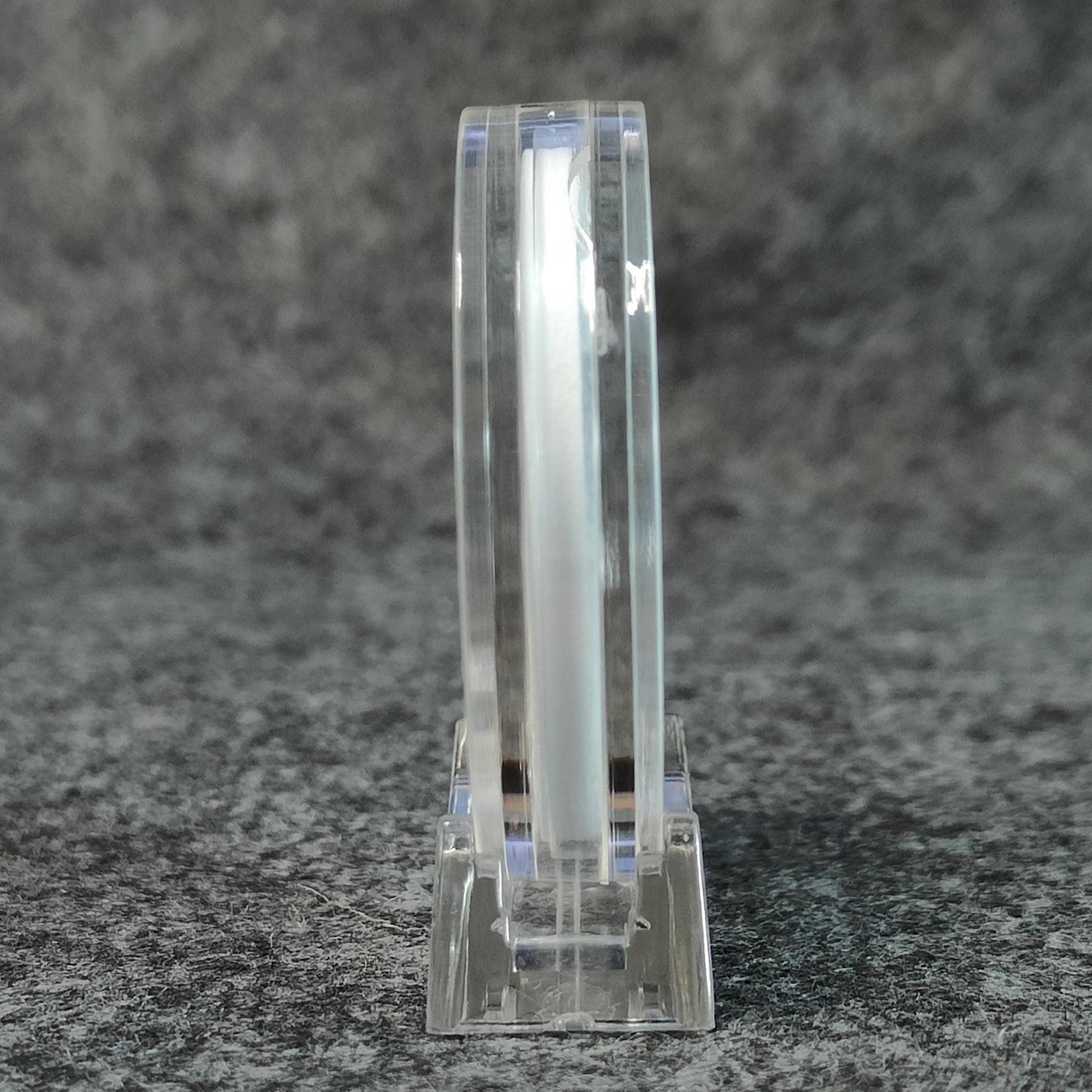 Coin Capsule Display case with stand and foam gasket