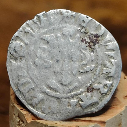 King Edward I Medieval hammered silver penny coin, 700 years old