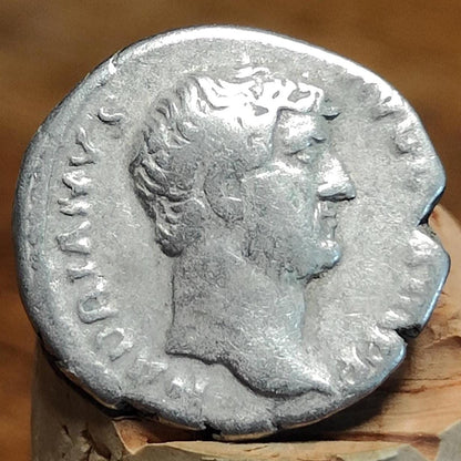 Hadrian Silver Denarius with Moneta reverse, Ancient roman coin