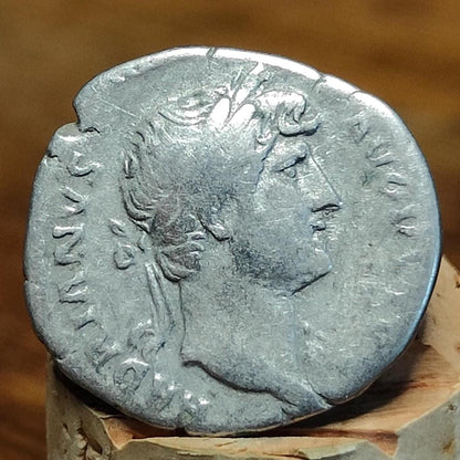 Hadrian Silver Denarius with Genius reverse, Ancient roman coin