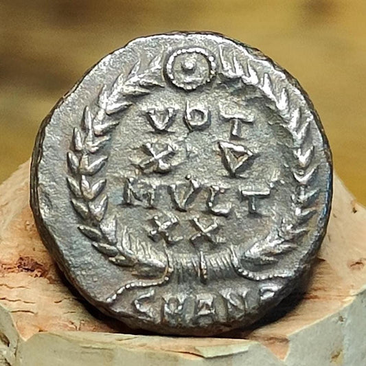 Constans Roman coin with soldiers reverse, 4th century ancient nummus AE4