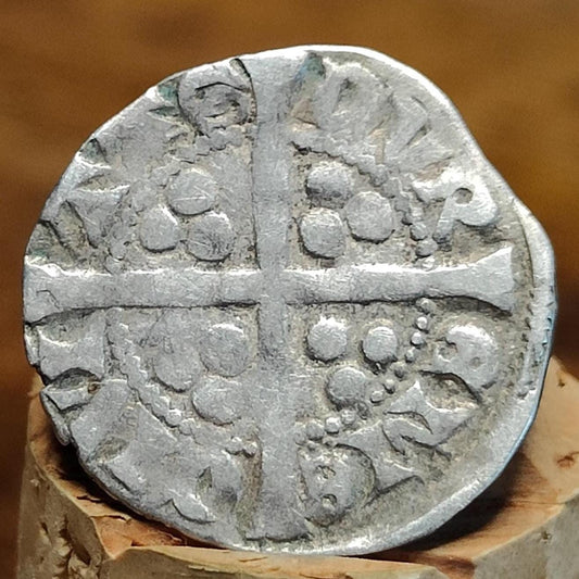 King Edward I Medieval hammered silver penny coin, 700 years old