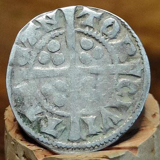 King Edward I Medieval hammered silver penny coin, 700 years old
