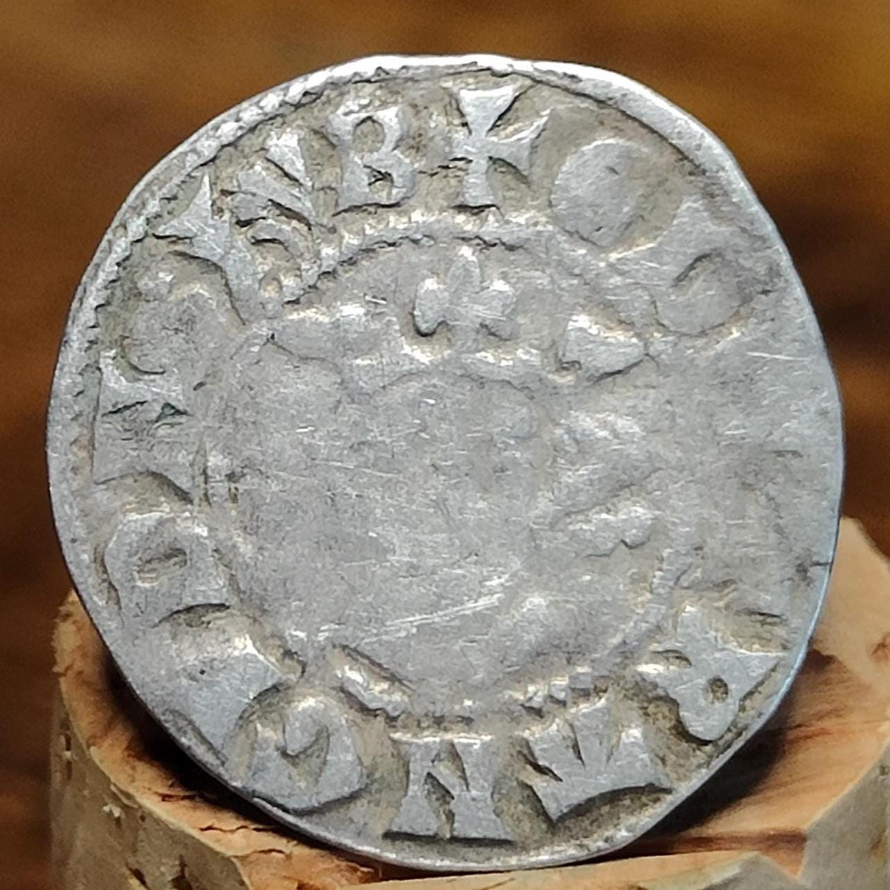 King Edward I Medieval hammered silver penny coin, 700 years old