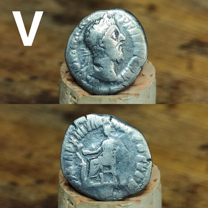 Authentic Roman silver Denarii featuring emperor of Rome, 1800 years old!