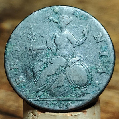 George II half Penny, dated 1746 - Georgian/ US colonial coin