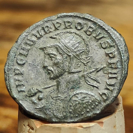 Genuine Roman Antoninianus of Probus, ancient double denarius coin