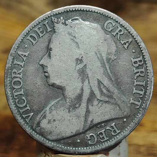 1898 Queen Victoria Silver Halfcrown Coin Veil Head