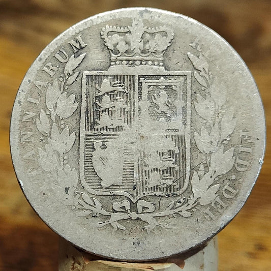 1883 Queen Victoria Silver Halfcrown Coin, Young Head